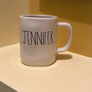 RAE DUNN JENNIFER Mug, New, Ceramic ivory named mug Jennifer, Coffee/Tea Mug